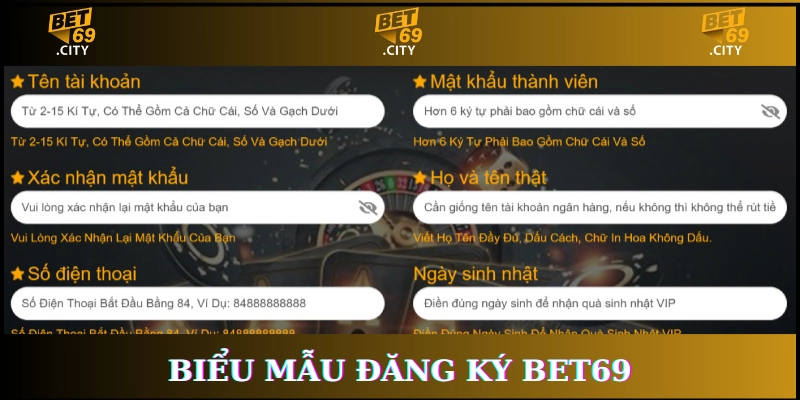 Bet69 đăng ký